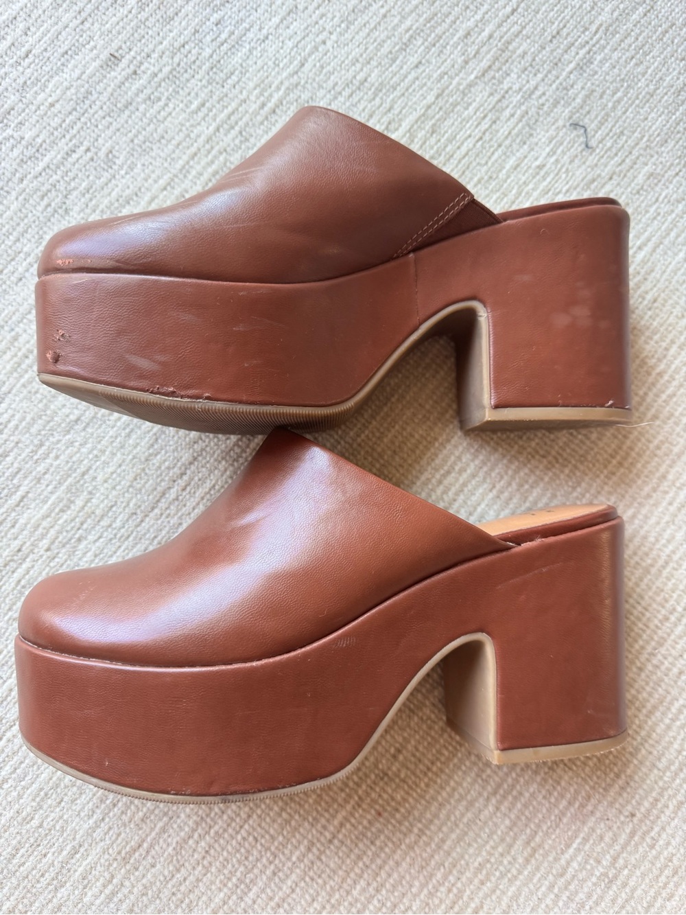 a new day Cognac Platform Mule Heels - Picture 4 of 7